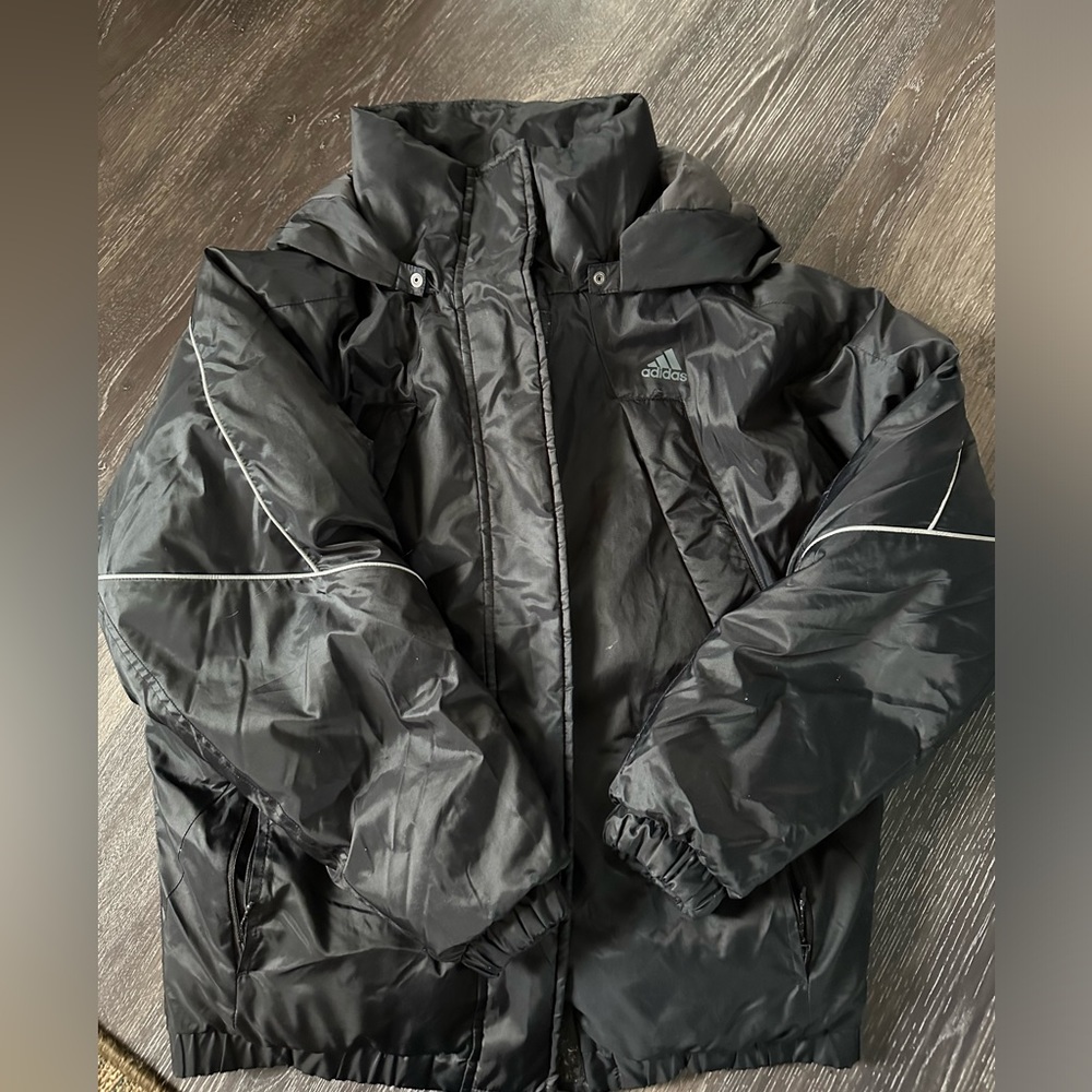 Adidas Cropped Puffer Jacket Size S